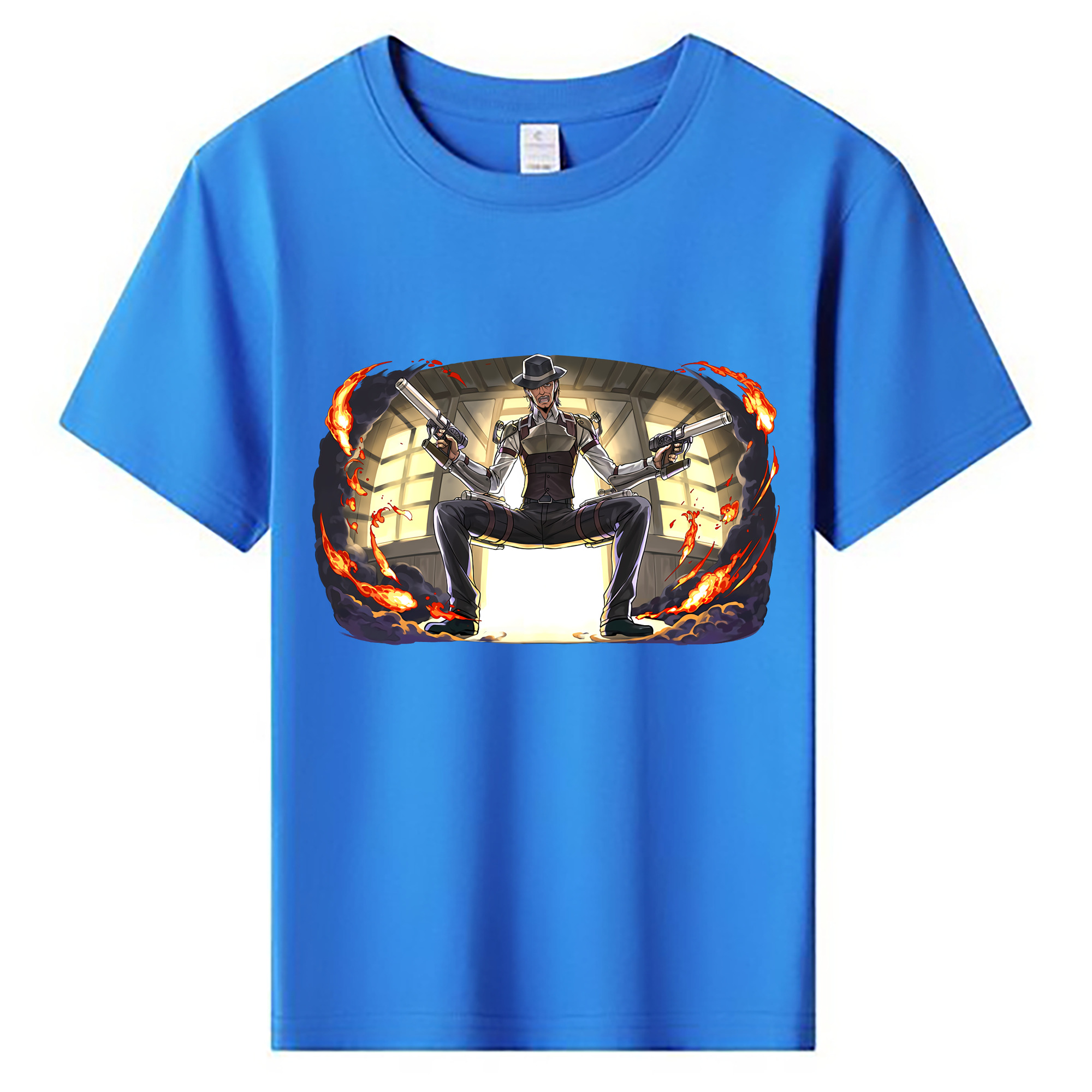 （画像用） 進撃の巨人 ケニー·アッカーマン Attack on Titan Kenny Ackerman 綿100％キッズTシャツ（フロントプリント）